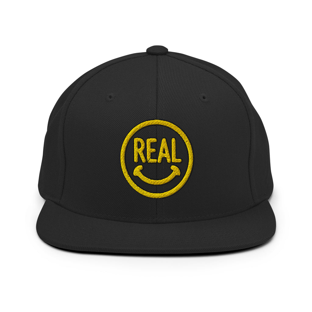 Really Excited About Life® Black Snapback Cap