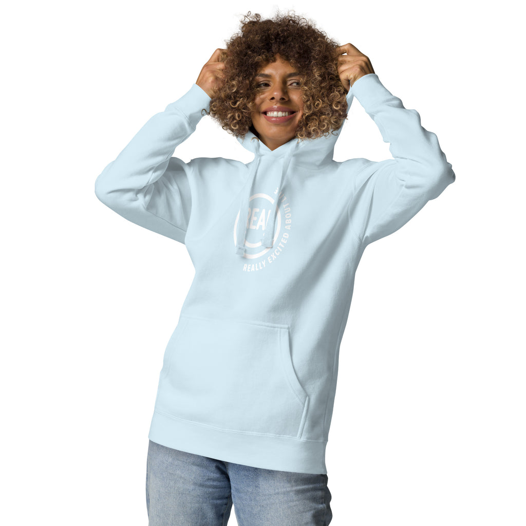 Really Excited About Life® Signature Hoodie  - Sky Blue